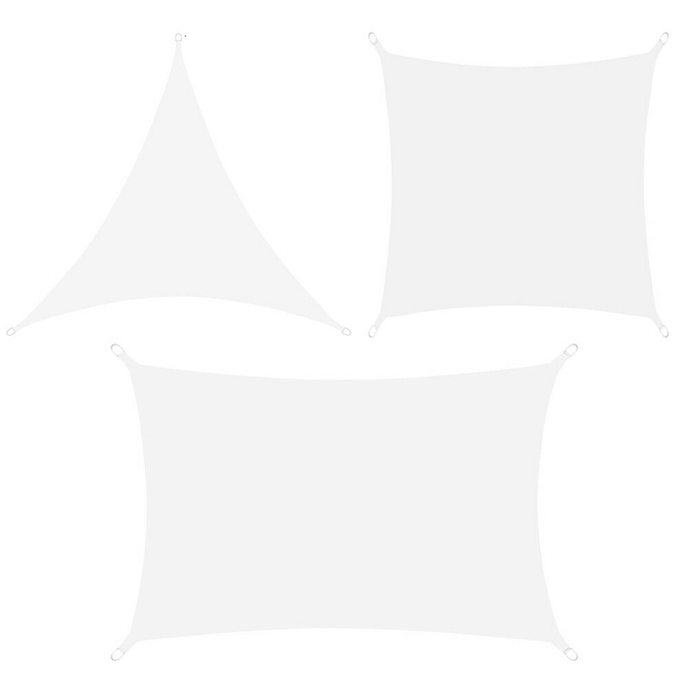 White Outdoor UV Block Sun Shade Sail Canopy