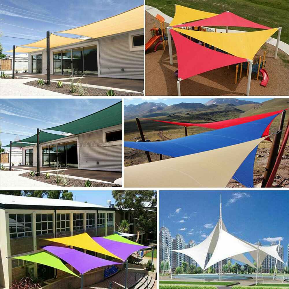Using of Outdoor UV Block Sun Shade Sail Canopy