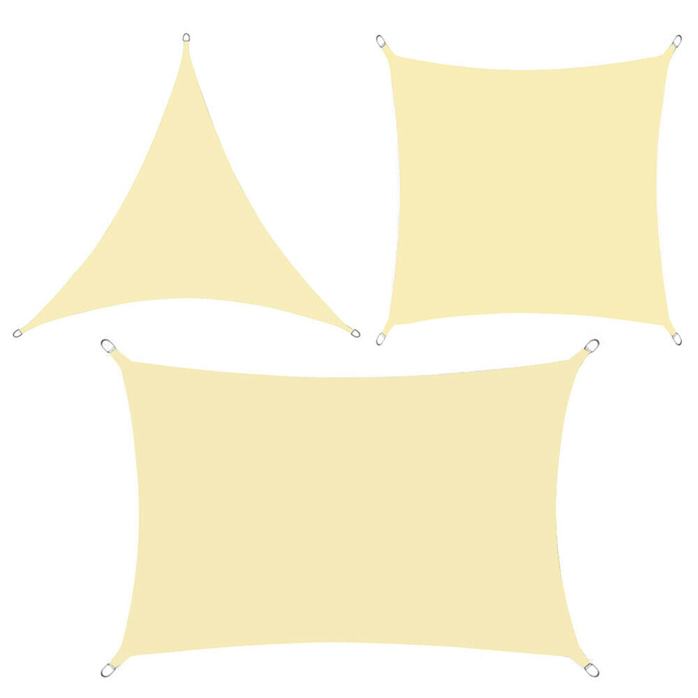 Beige Outdoor UV Block Sun Shade Sail Canopy