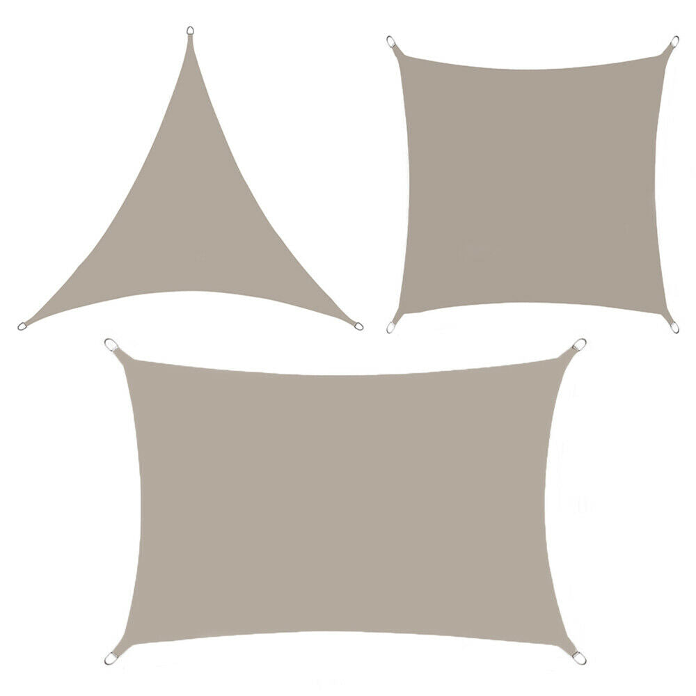 Khaki Outdoor UV Block Sun Shade Sail Canopy