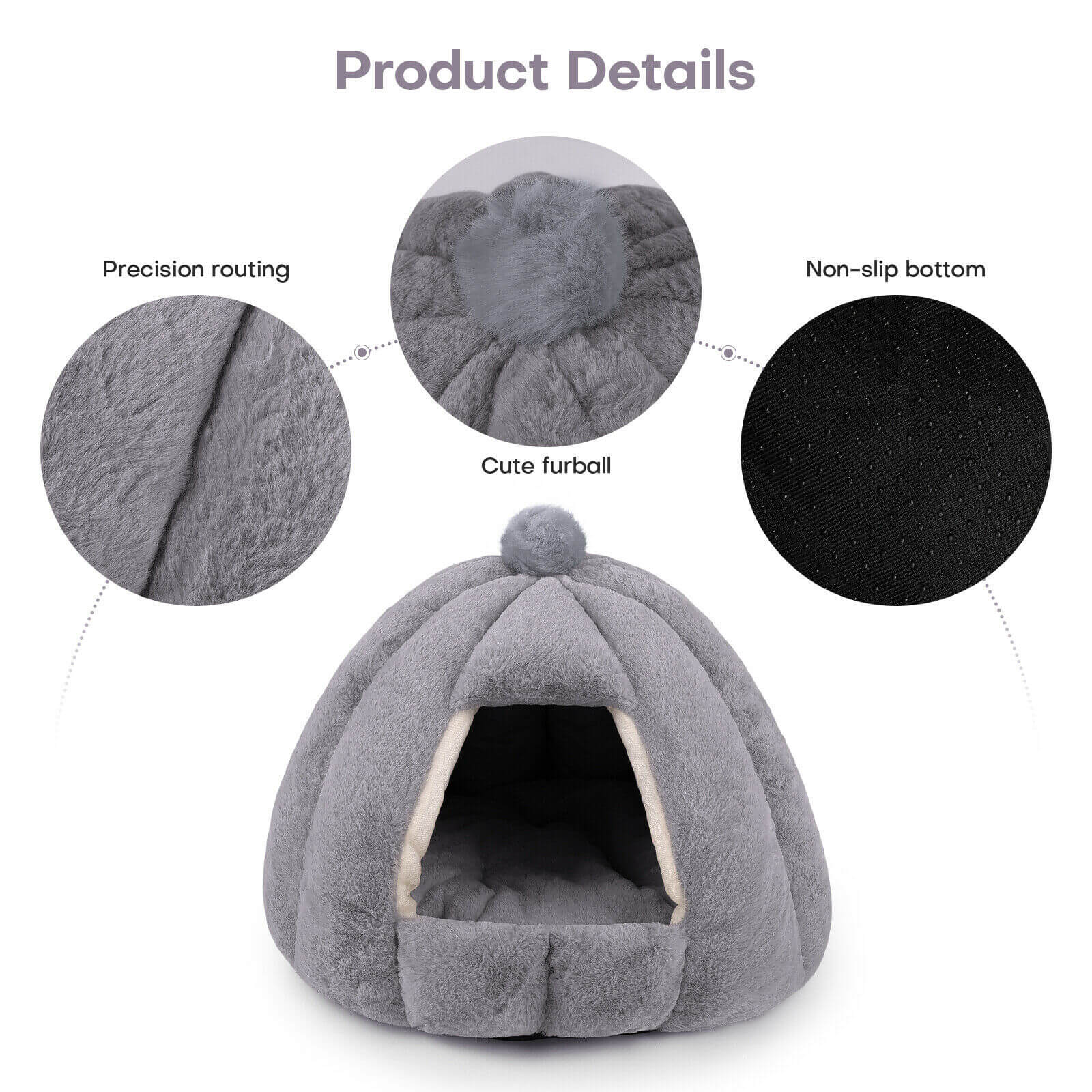 Pet Mat Sleeping Cave detail