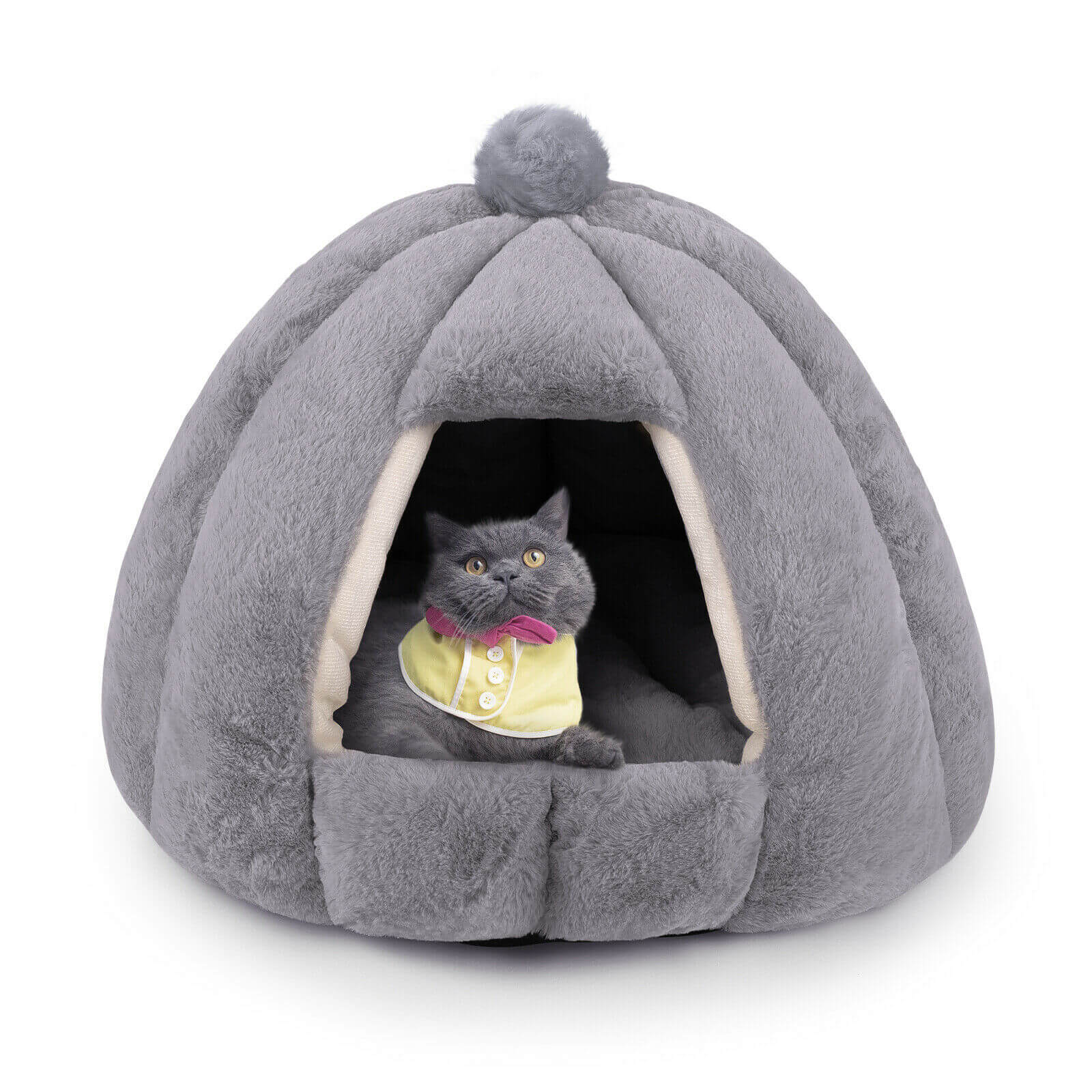 Pet Mat Sleeping Cave gray display