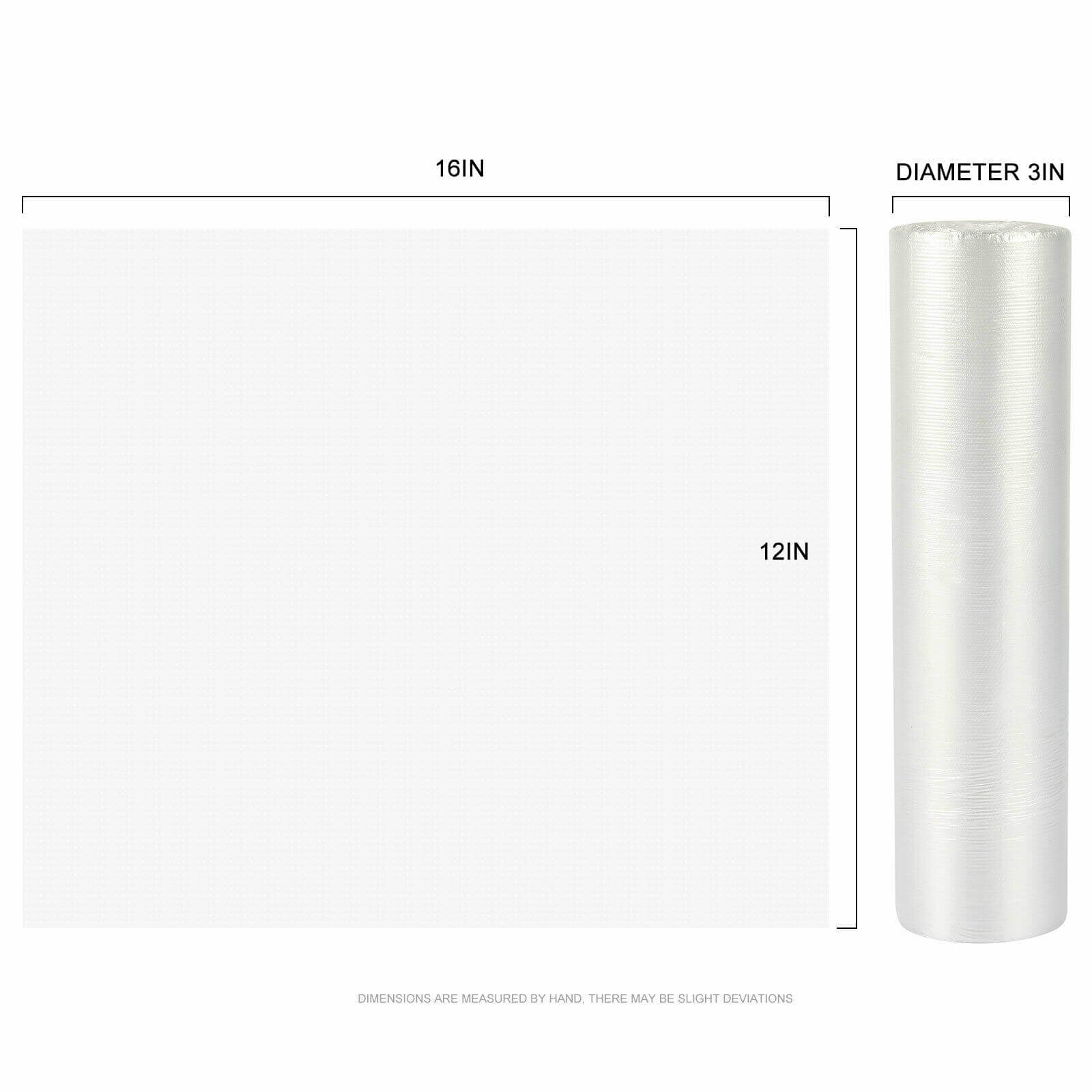 Size of Durable Plastic Bread Grocery Clear Produce Bag on Roll, 1600pc