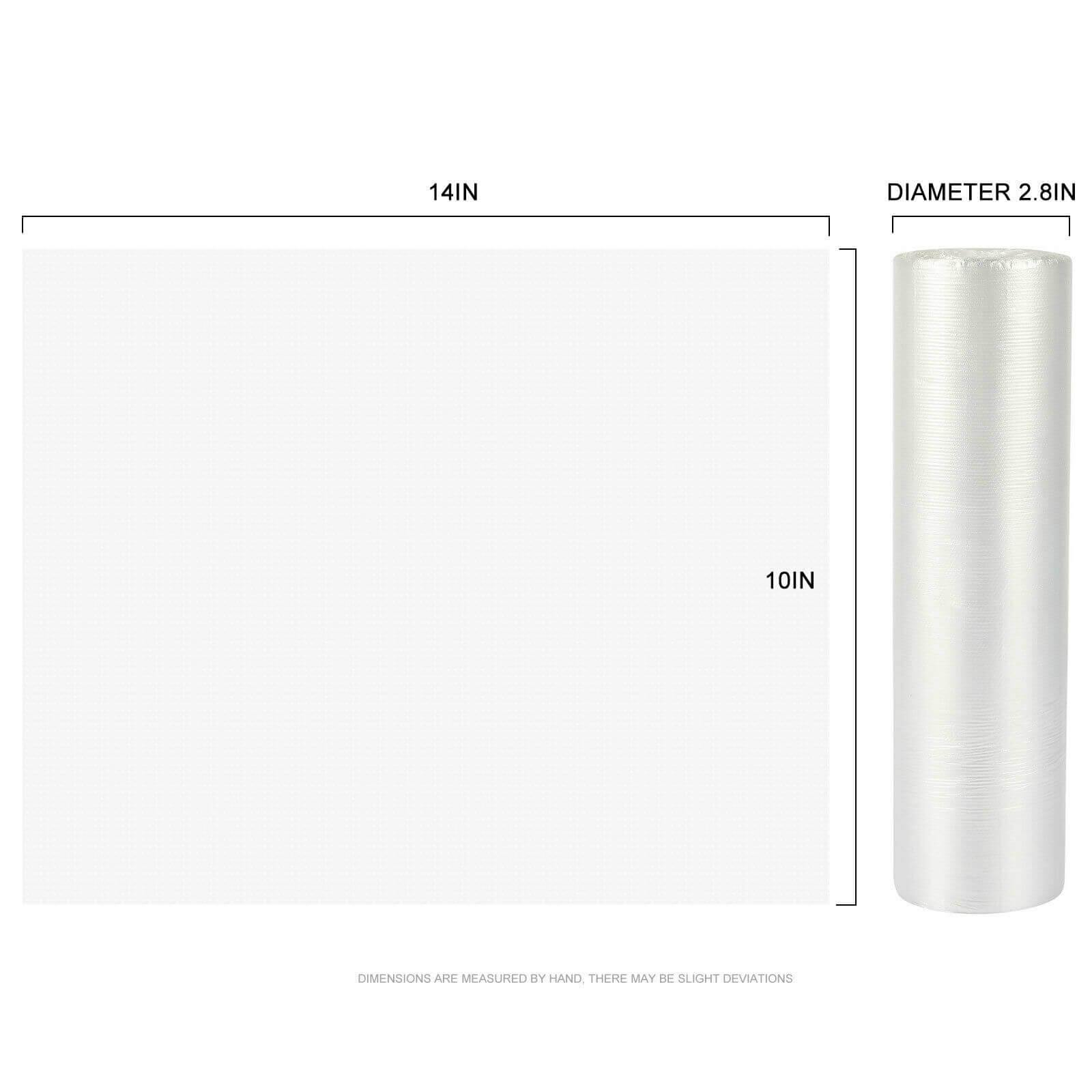 Size of Plastic Bread Grocery Clear Produce Bag on Roll, 1600pc