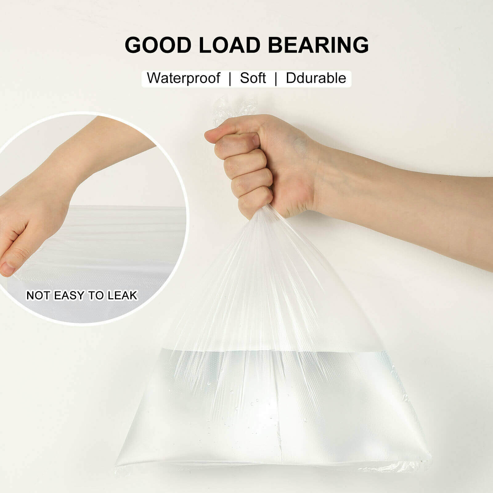 Feature of Plastic Bread Grocery Clear Produce Bag on Roll, 1600pc