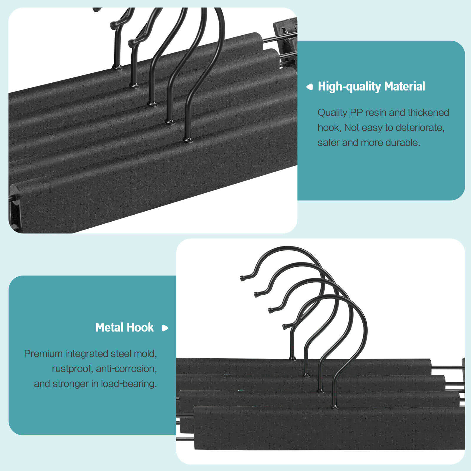 Plastic Pants Clothes Hangers, 10/20/40/60pcs feture