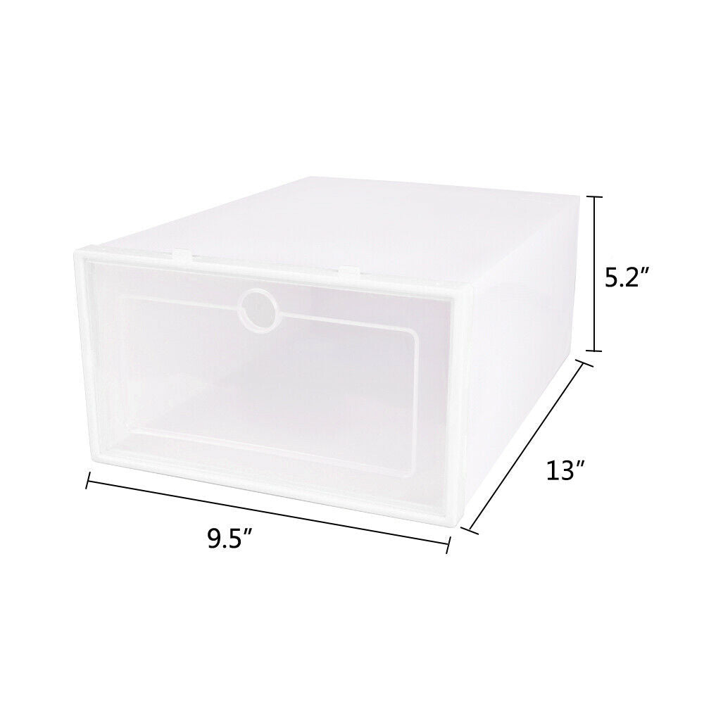 Size of Plastic Shoe Boxes Organizer