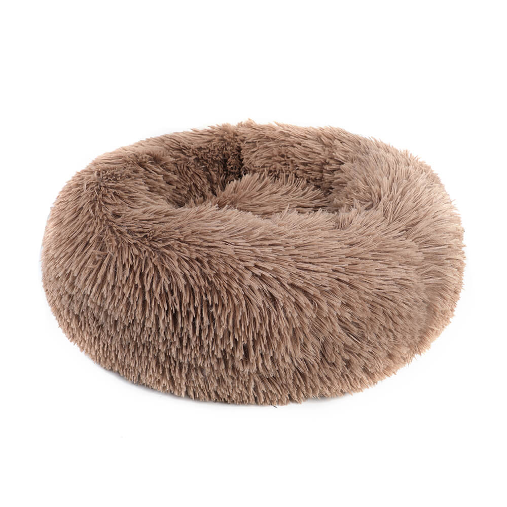 Plush Pet Bed, Round - BCBMALL
