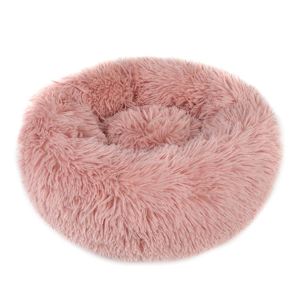 Plush Pet Bed, Round - BCBMALL
