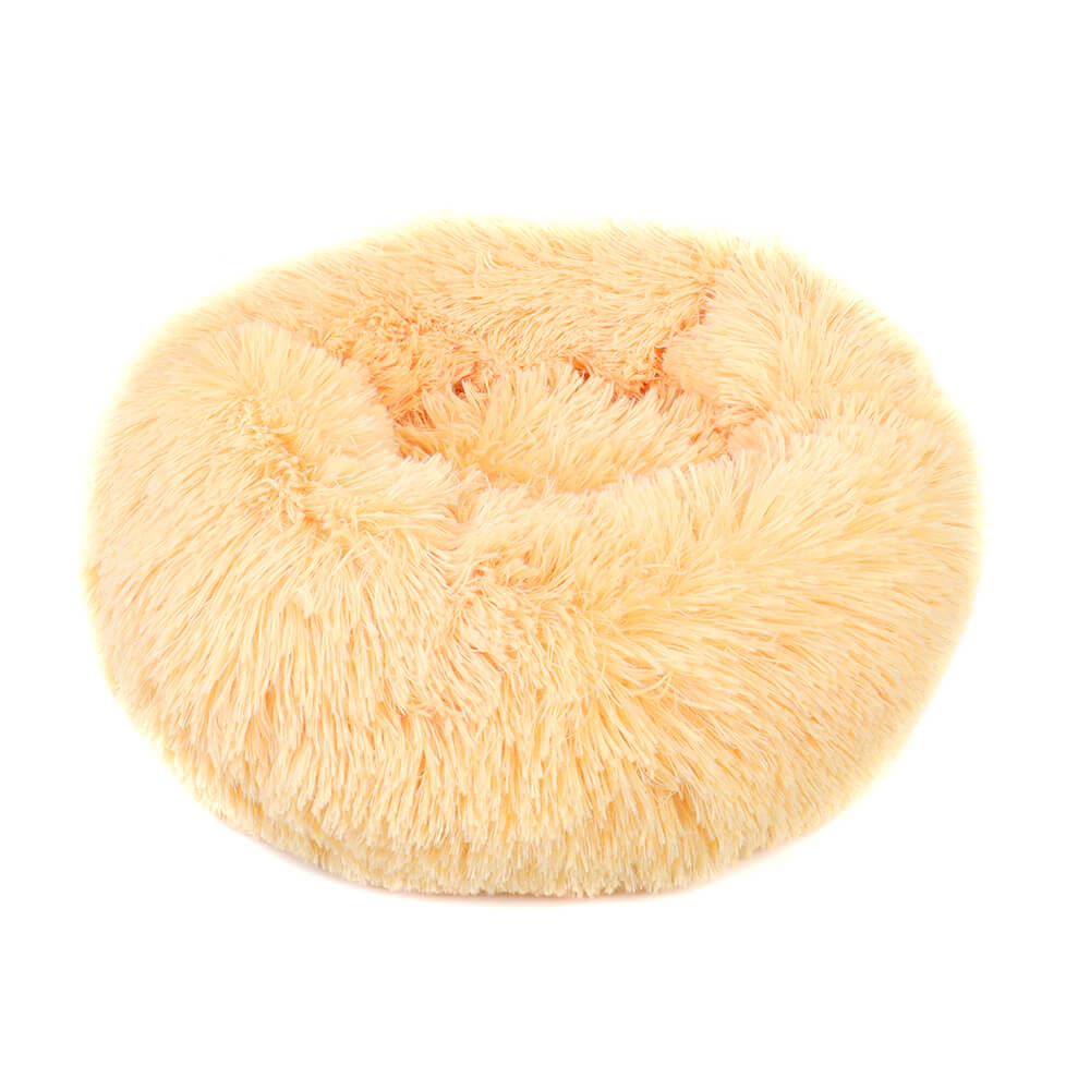 Plush Pet Bed, Round - BCBMALL