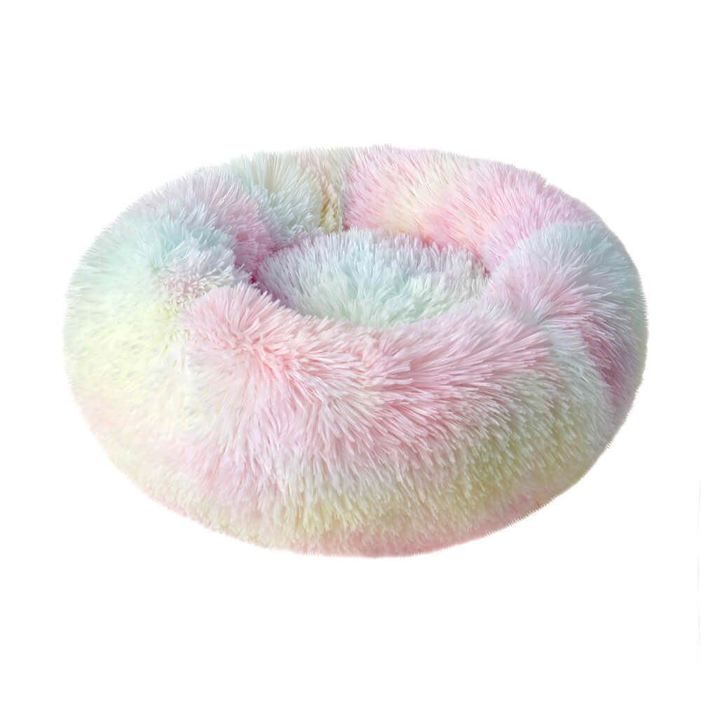 Plush Pet Bed, Round - BCBMALL