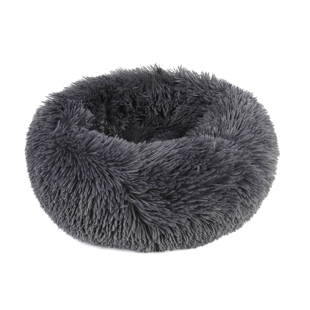 Plush Pet Bed, Round - BCBMALL