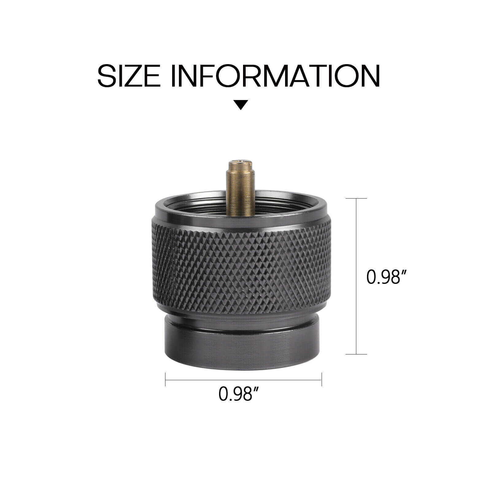 size of Portable Camping Gas Stove adapter