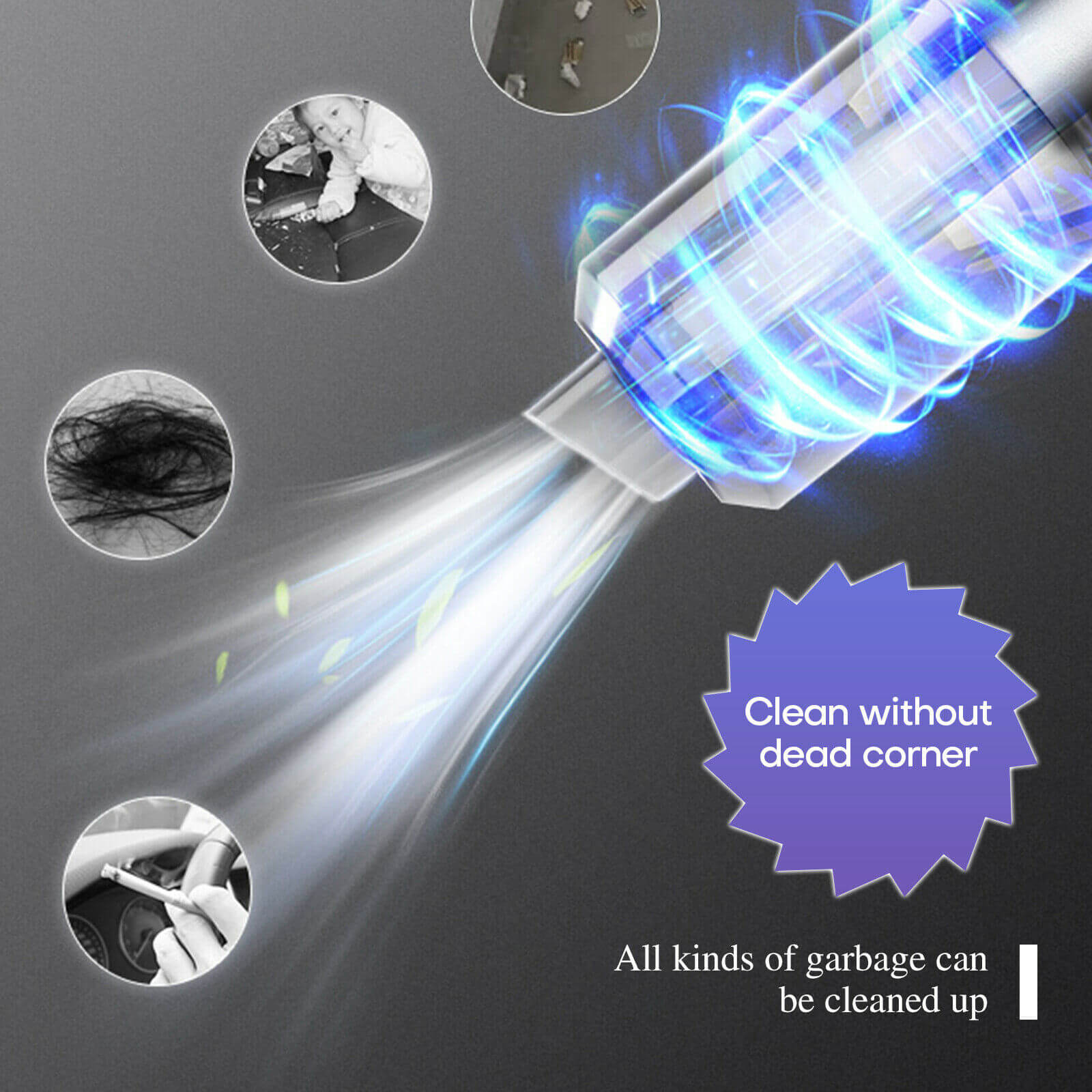 powerful Portable Cordless Car Vacuum Cleaner