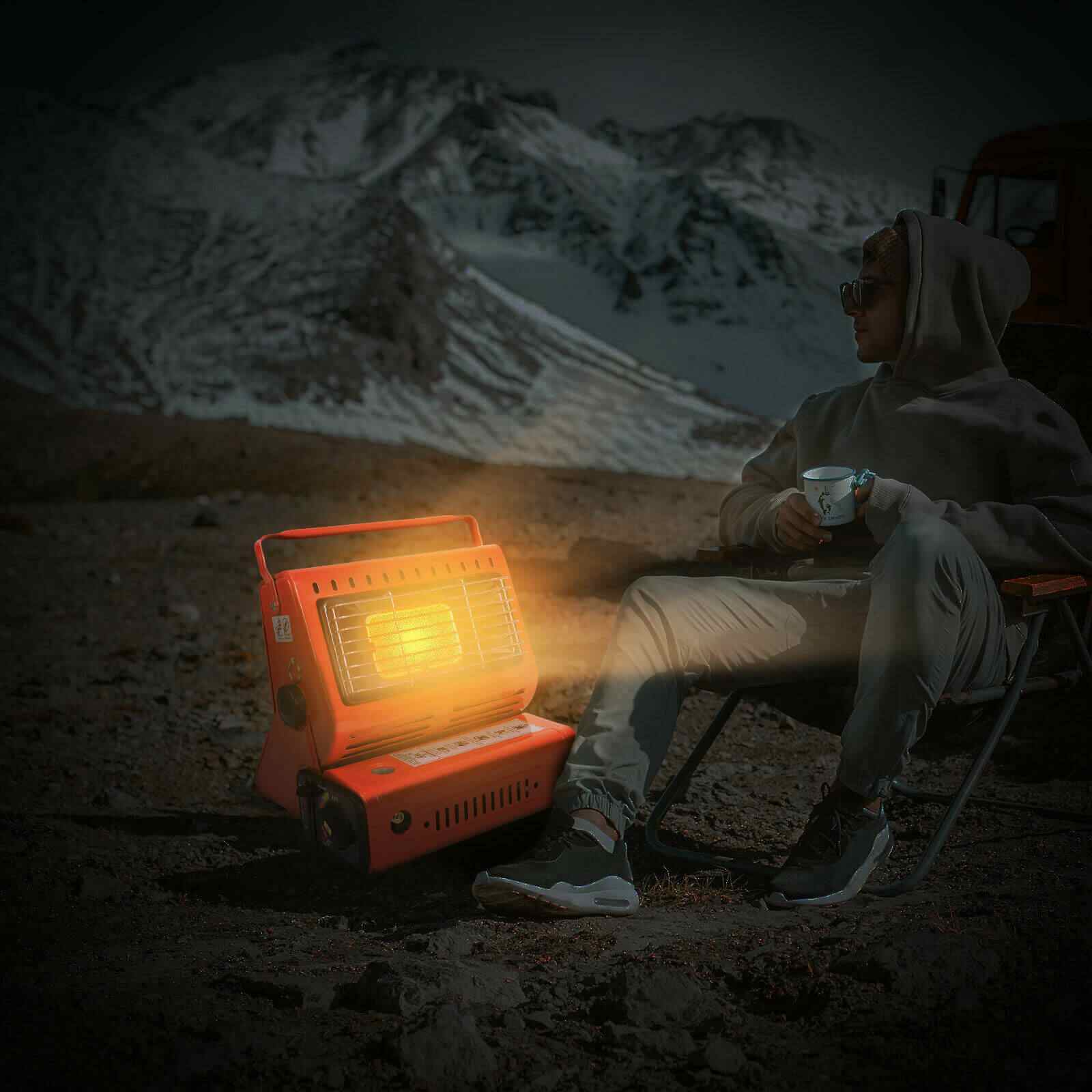 Usage of Portable 2 in 1 GAS Butane Heater Camping Stove