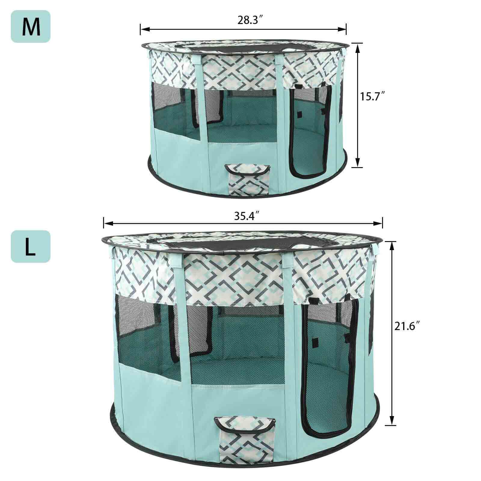 size of Portable Pet Playpen Tent