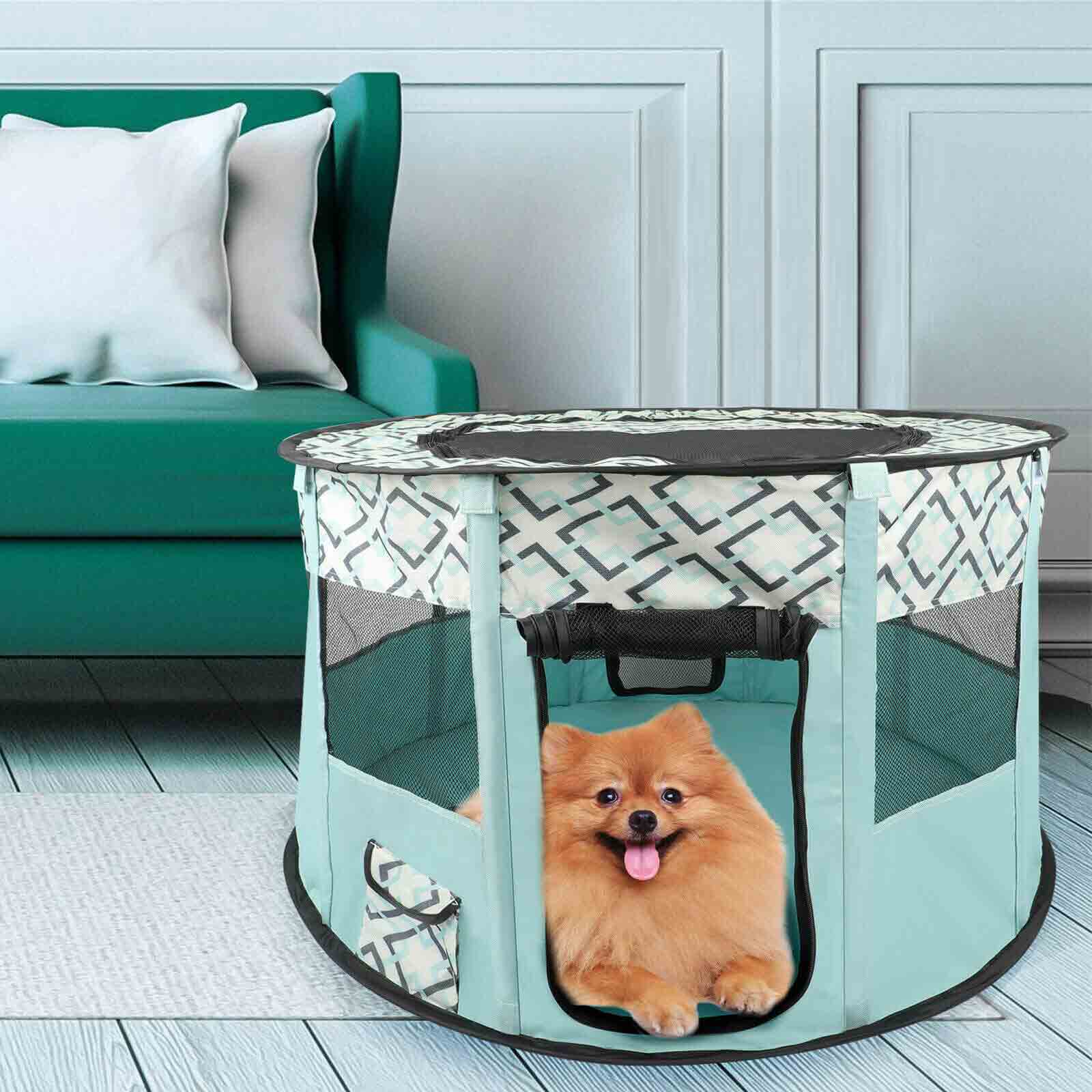 display of Portable Pet Playpen Tent