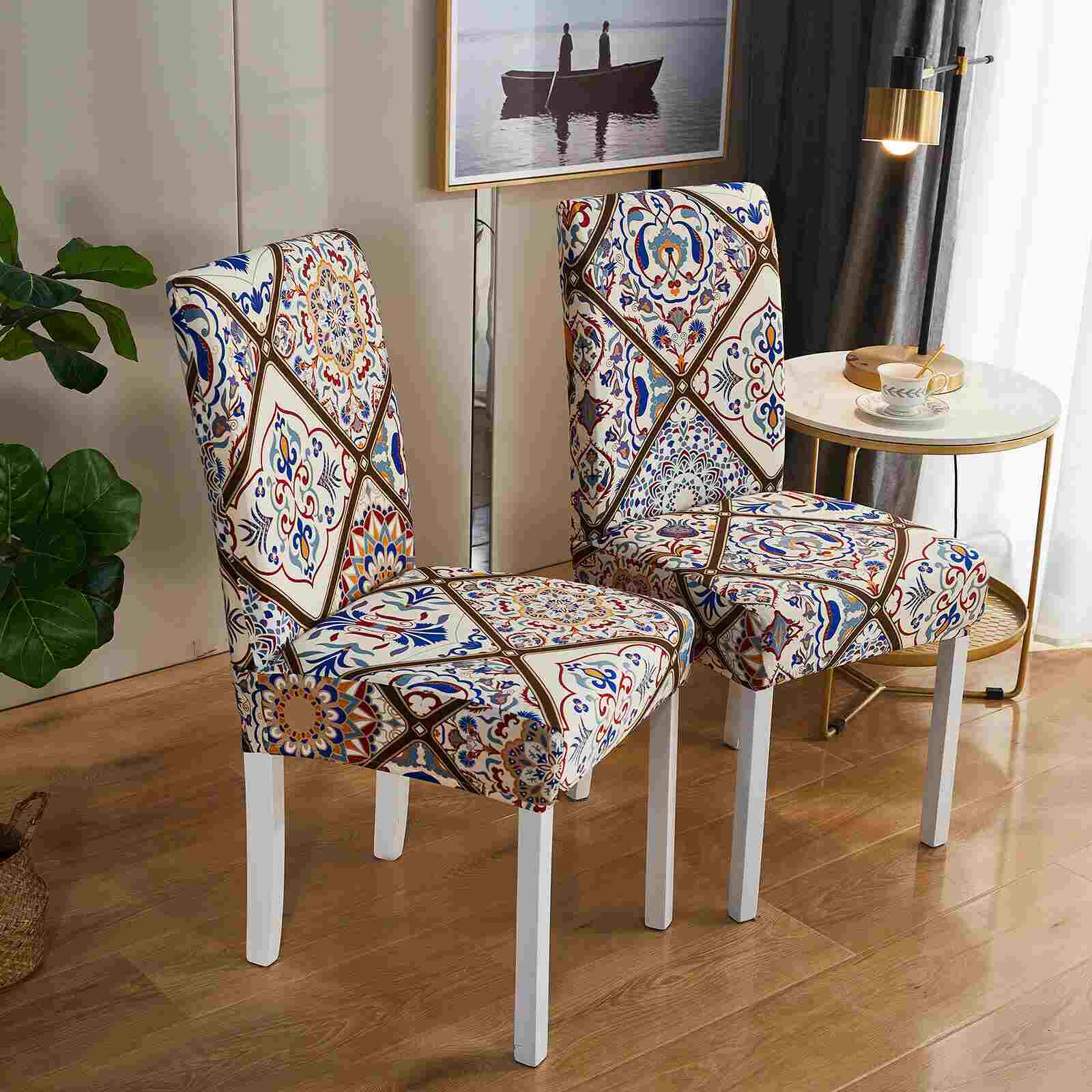 Boho Boho Printed Stretchable Dining Chair Slipcovers, 1/4/6Pcs