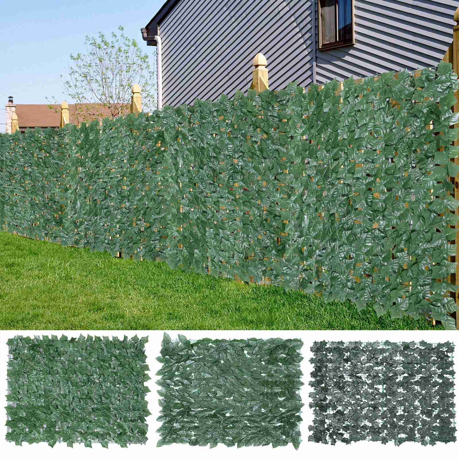 Privacy Artificial Fence Screen Faux Ivy Leaf
