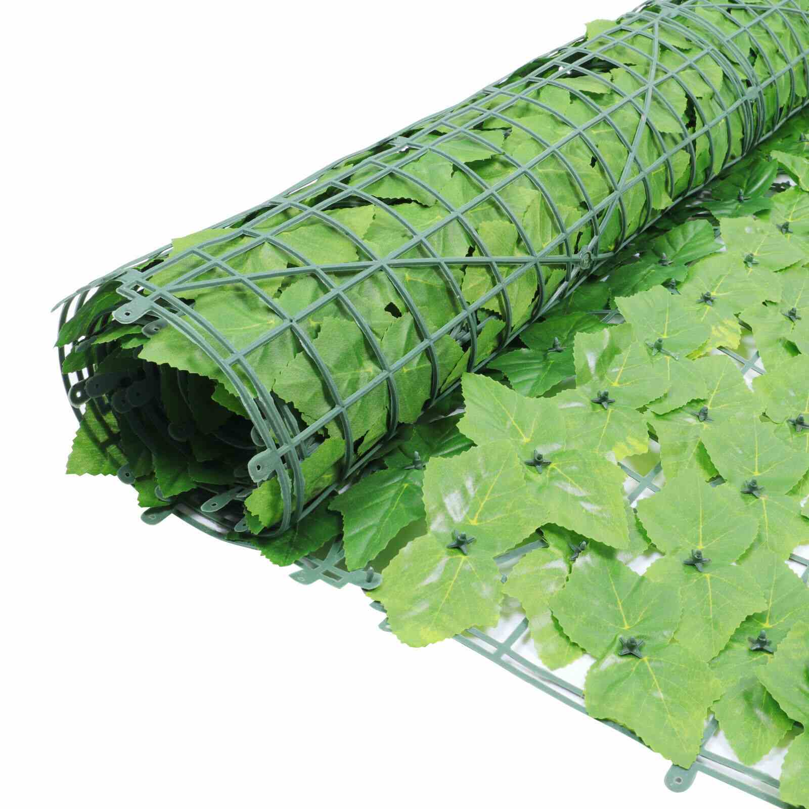 Detail Display of Privacy Artificial Fence Screen Faux Ivy Leaf