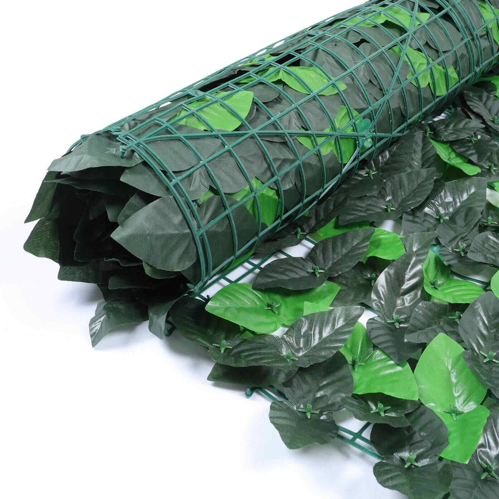 Detail Showing of Privacy Artificial Fence Screen Faux Ivy Leaf
