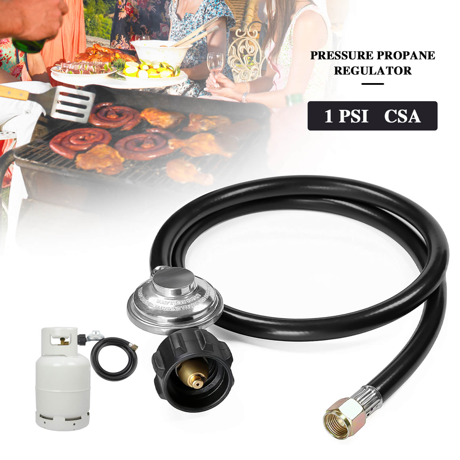 Propane Regulator with Hose - BCBMALL