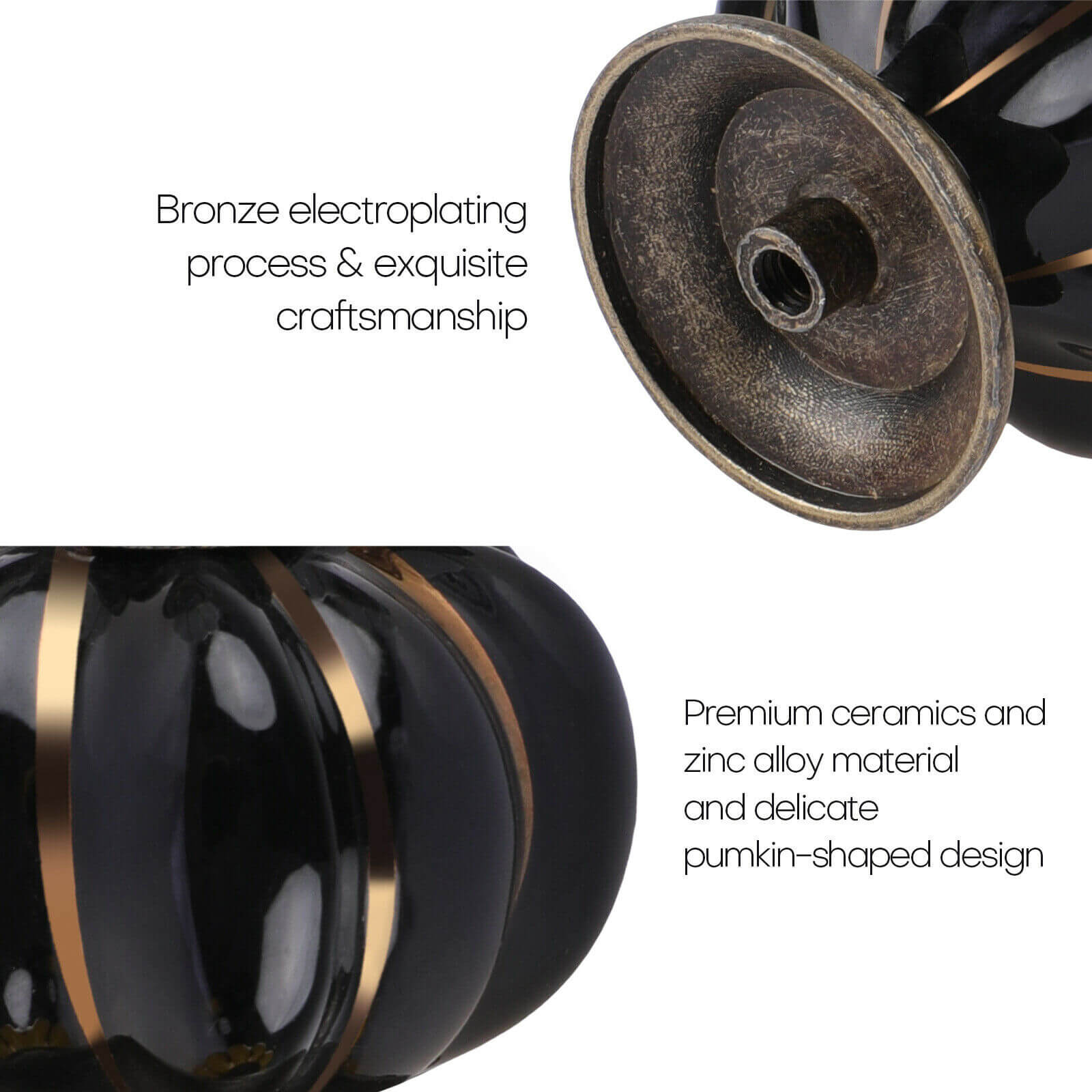 detail of Pumpkins Drawer Handles, 10Pcs