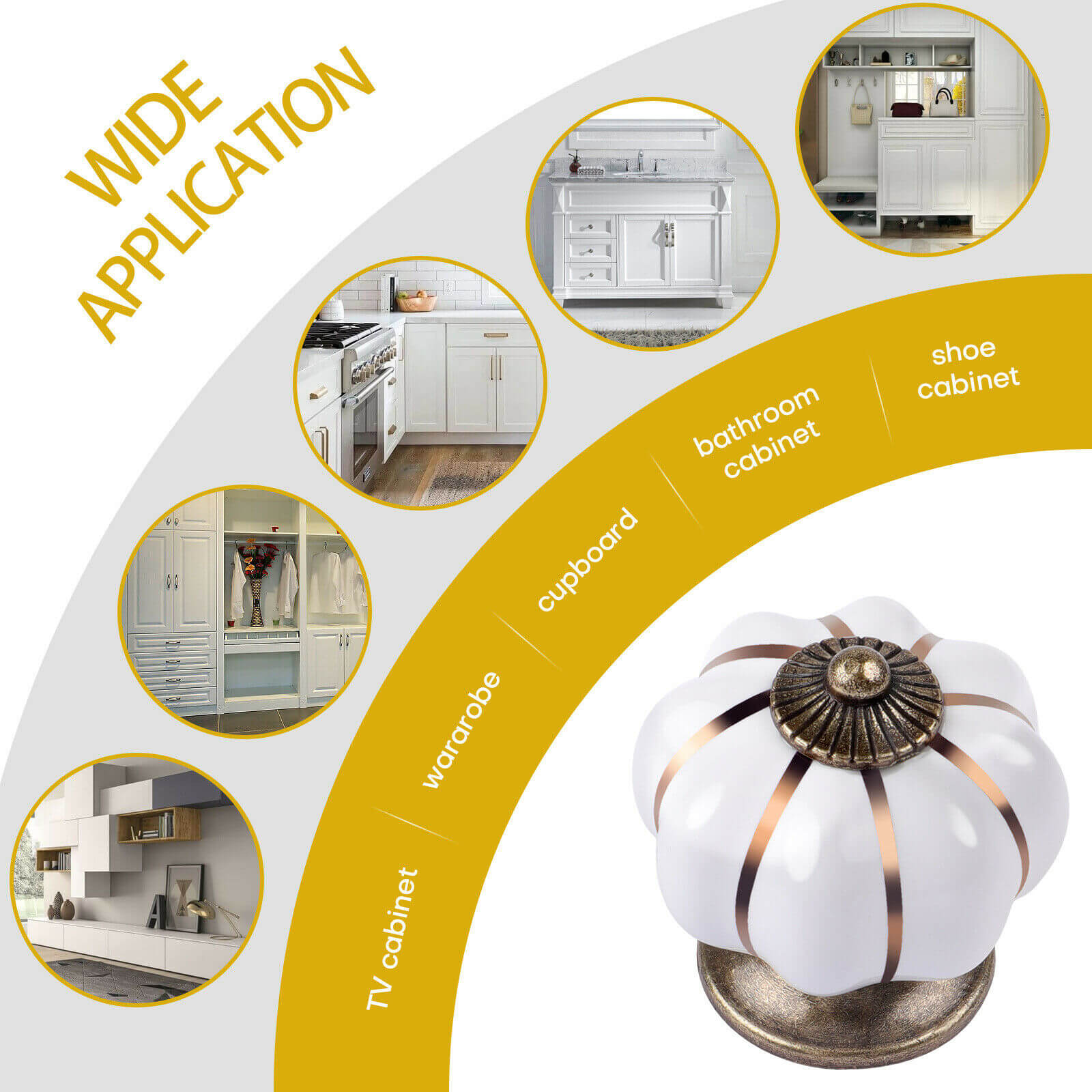 multi-usage of Pumpkins Drawer Handles, 10Pcs