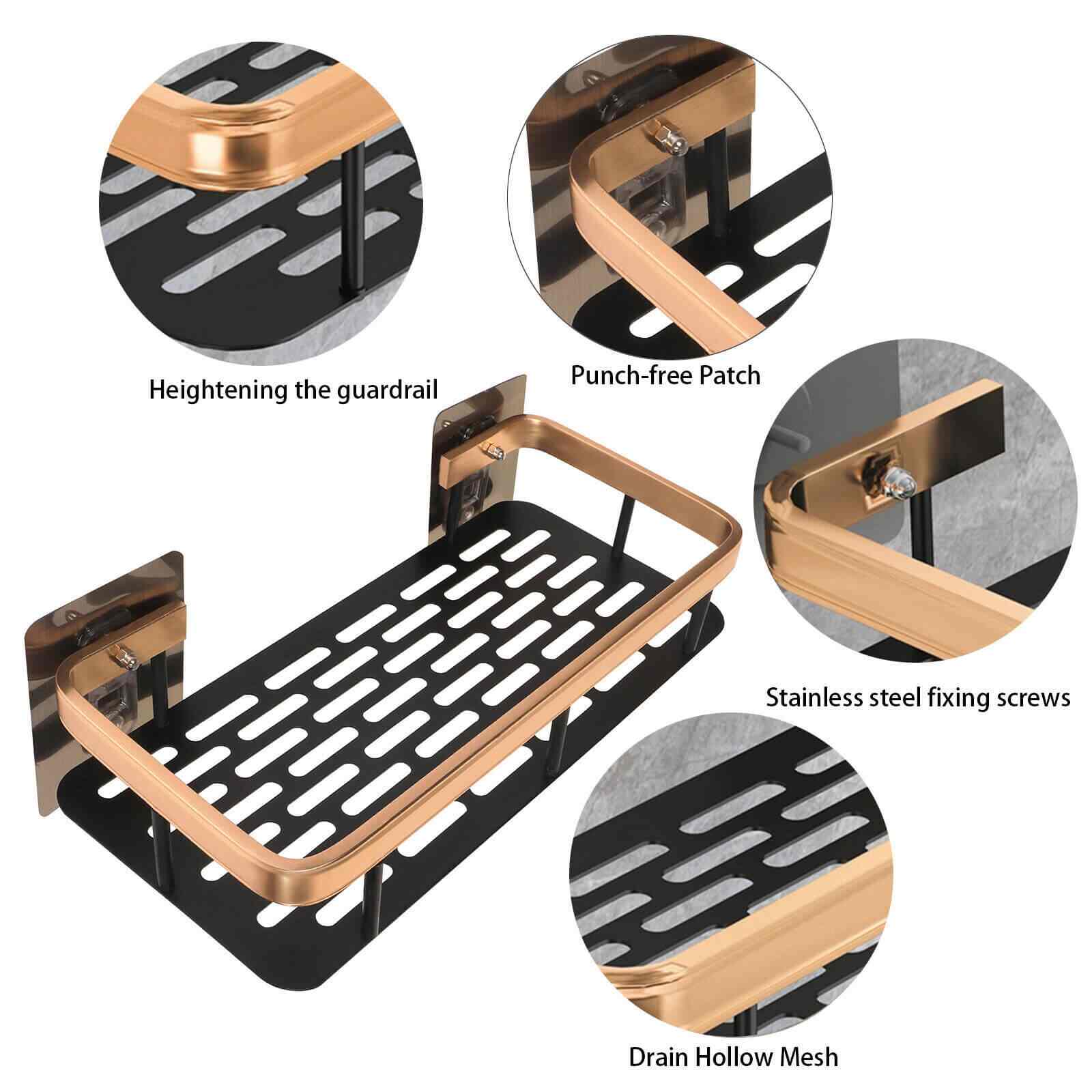 Detail of Punch-free Bathroom Wall Mounted Shelf