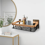 Display of Punch-free Bathroom Wall Mounted Shelf