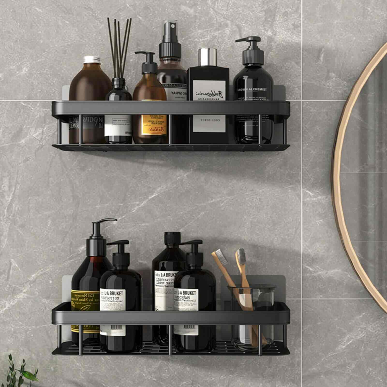 Showing of Punch-free Bathroom Wall Mounted Shelf
