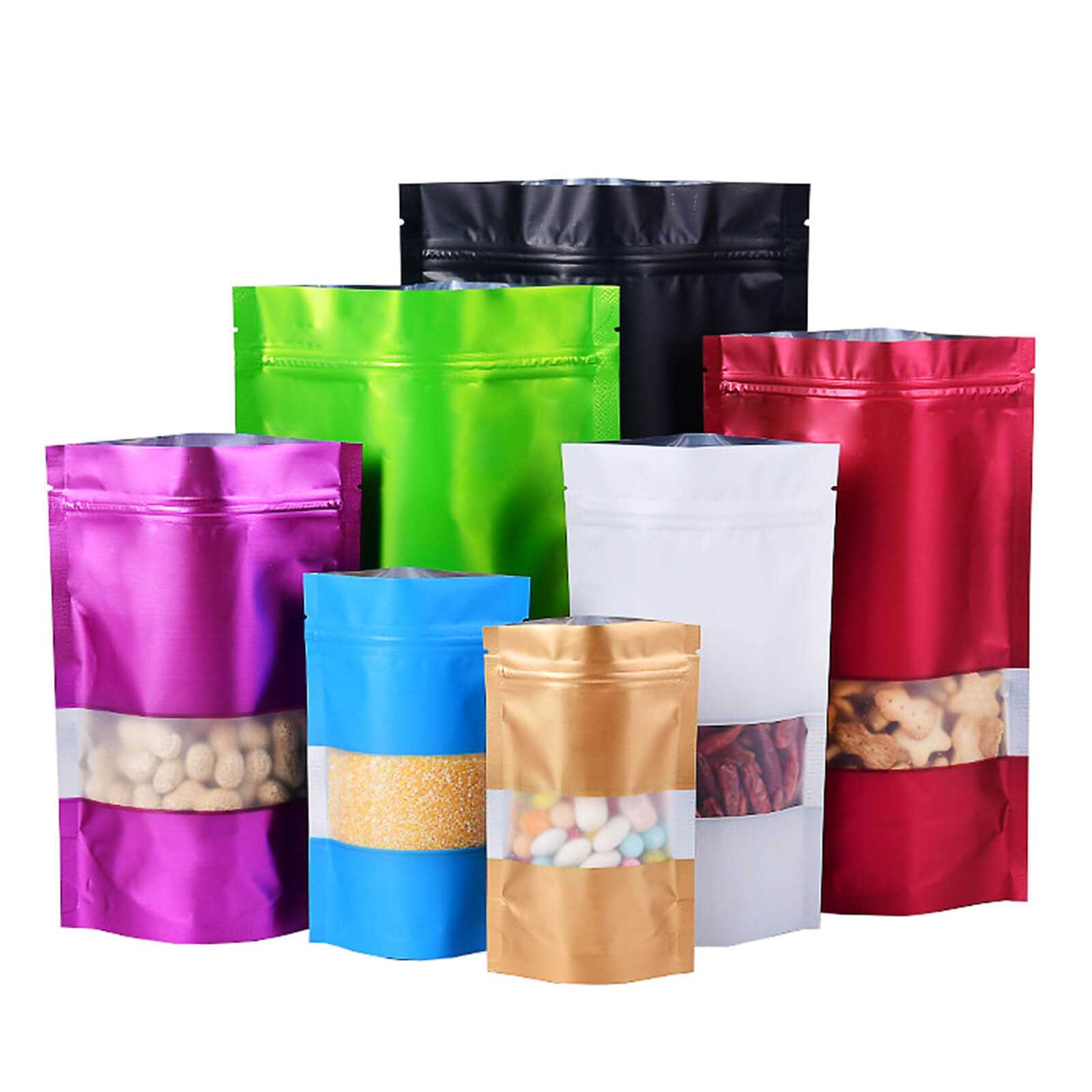Resealable Storage Ziplock Bags, 100 Pcs - BCBMALL