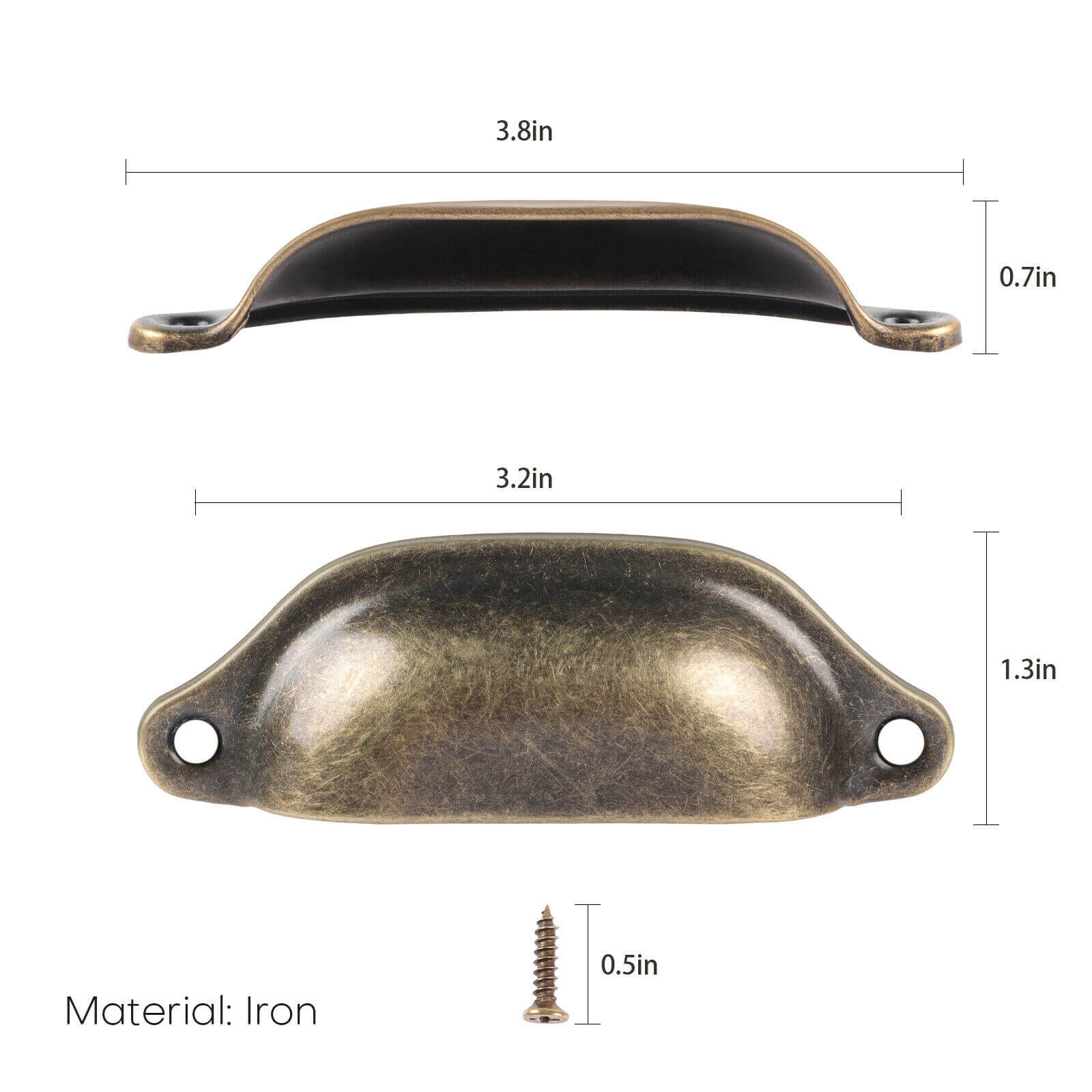 Rustic Drawer Knobs, 10pcs