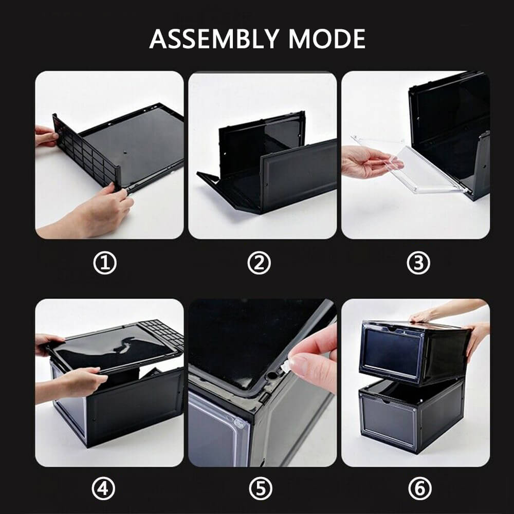 Shoes Plastic Storage Box, 4 Pcs - BCBMALL