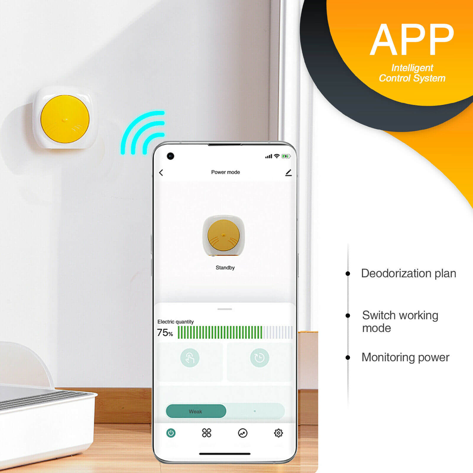 Durable Smart Pet Smell Eliminator USB Odor Remover