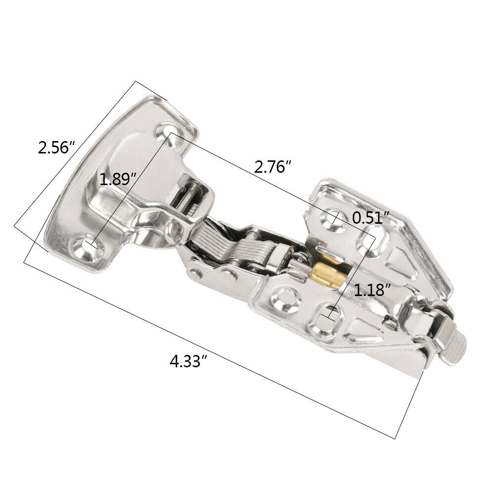 Size of Face Frame Soft Close 1/2 Overlay Cabinet Door Hinges, 2/10/20x