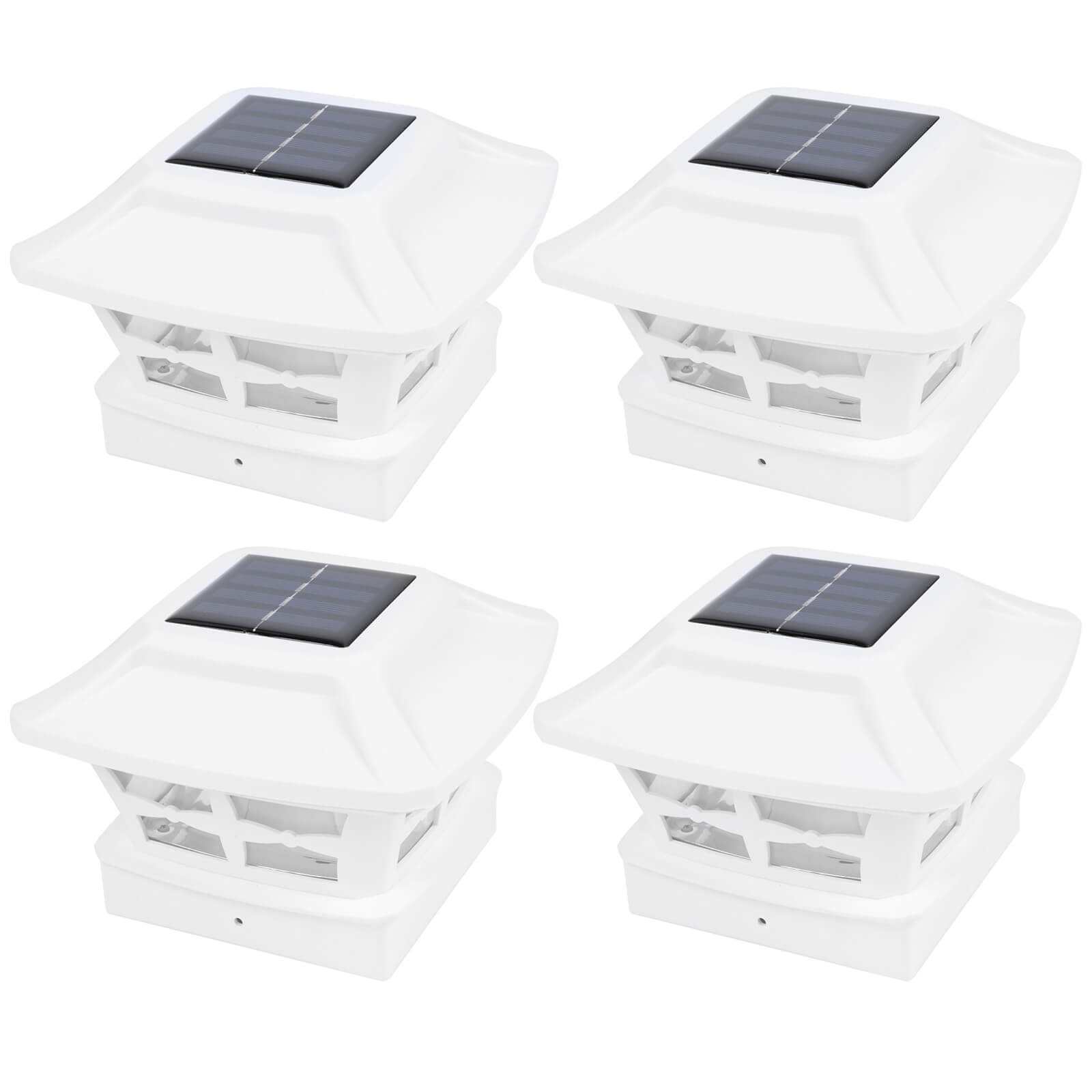 Solar Post Cap Lights, 4 Pcs - BCBMALL