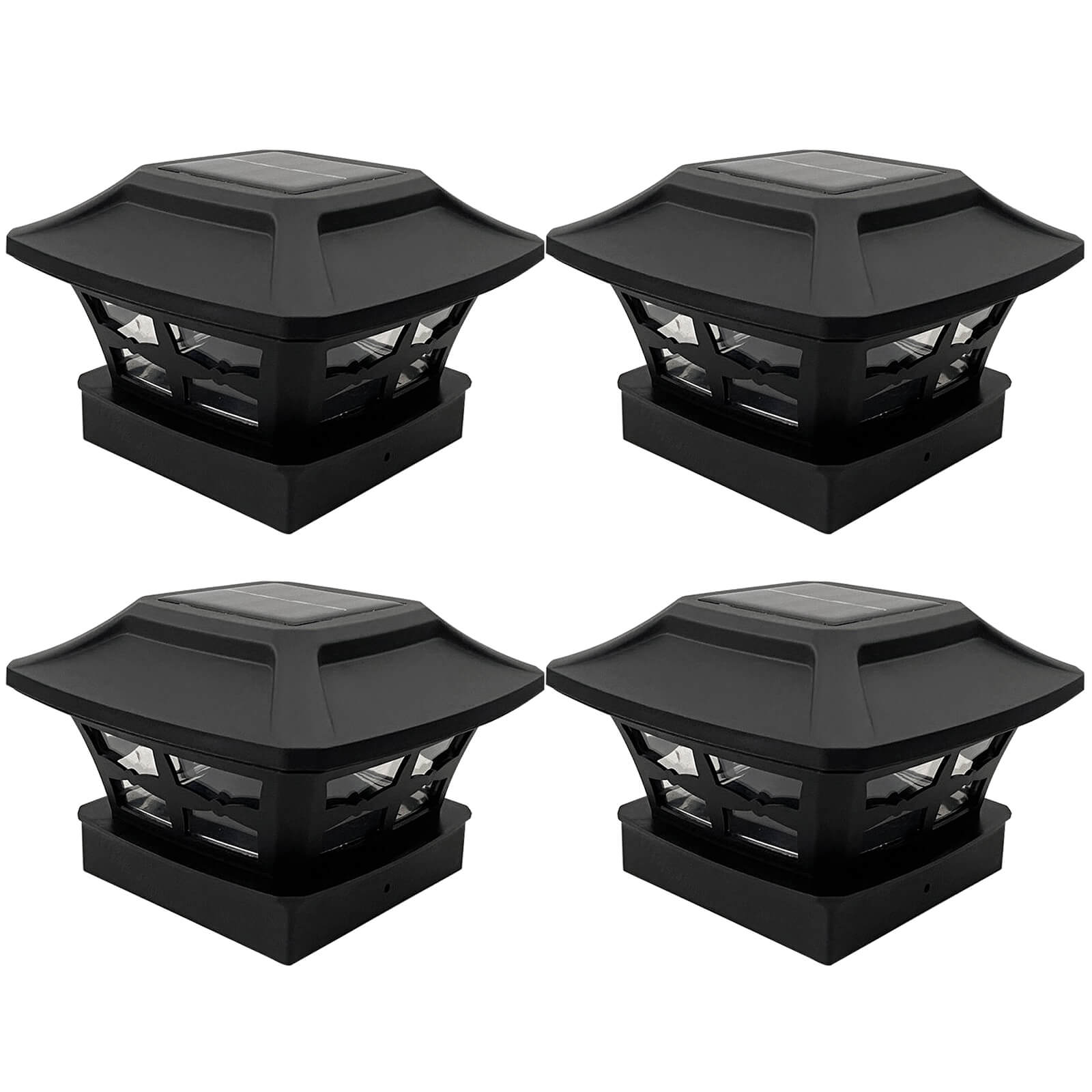 Solar Post Cap Lights, 4 Pcs - BCBMALL