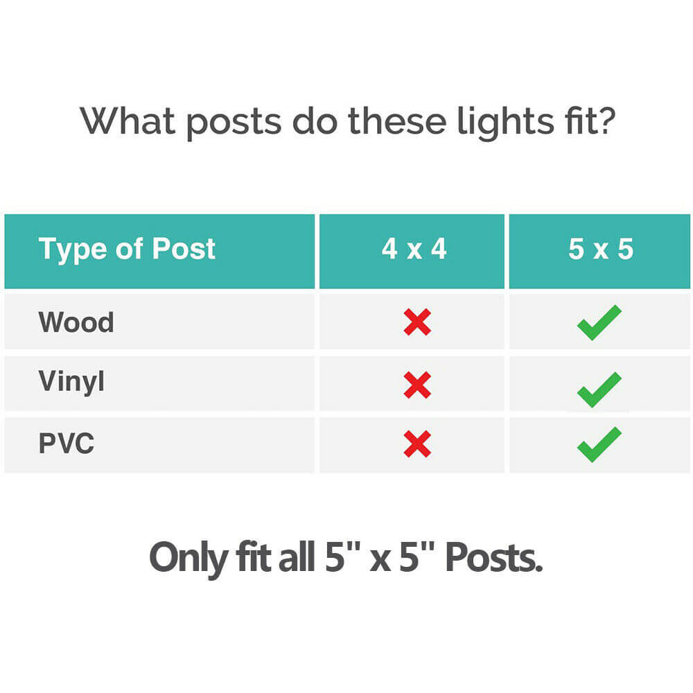 Solar Post Light, 4 Pcs - BCBMALL