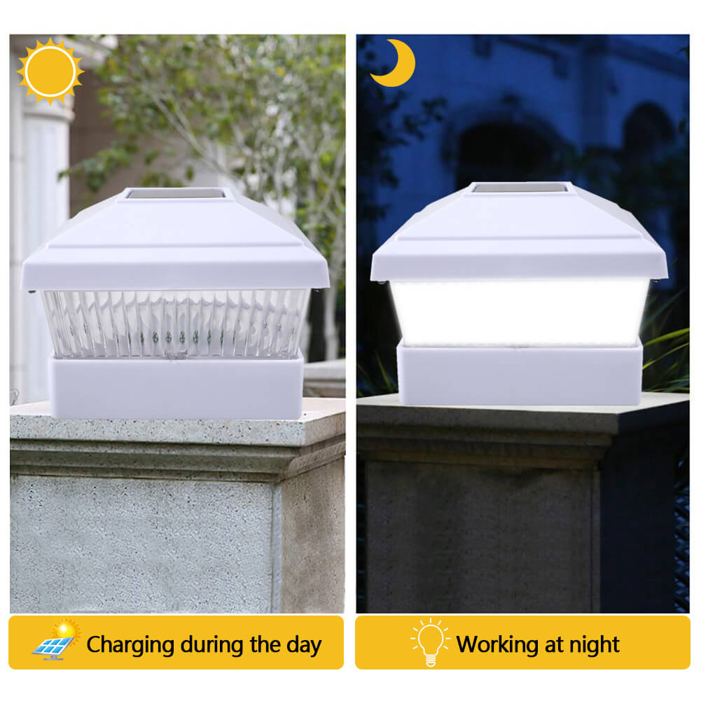 Solar Post Light, 4 Pcs - BCBMALL