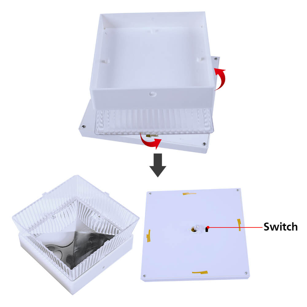 Solar Post Light, 4 Pcs - BCBMALL