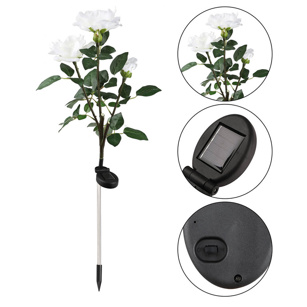 Solar Power Rose Flower LED Lights - BCBMALL