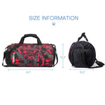 Size of Sports Gym Bag w/ Wet Pocket