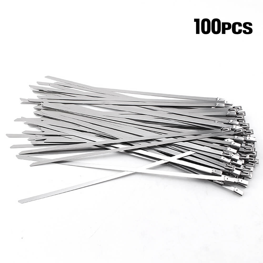 Stainless Steel Zip Ties, 100Pcs - BCBMALL