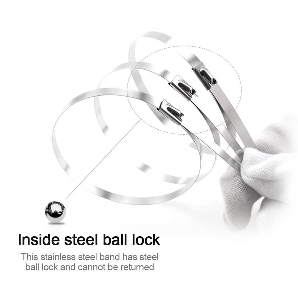 Stainless Steel Zip Ties, 100Pcs - BCBMALL