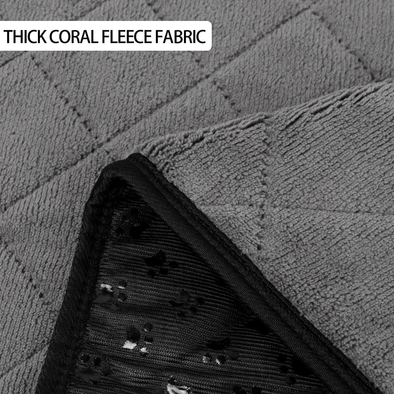 display of Thick Coral Fleece Pet Pee Pad