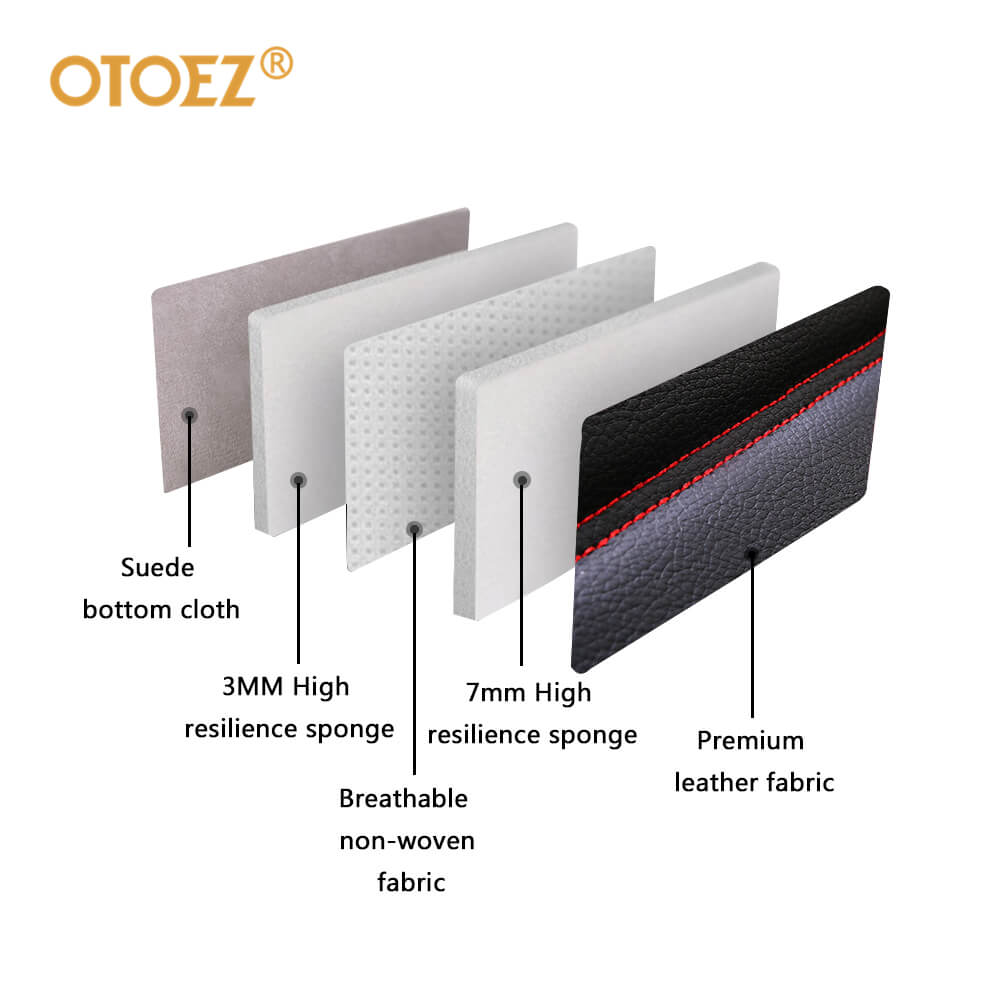 material Leather Seat Covers Universal Fit 5 Seats Car