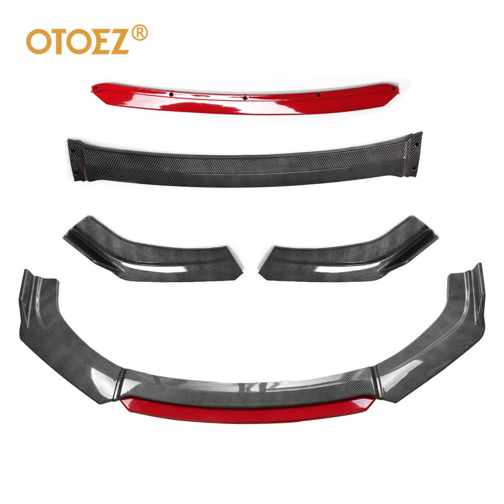 Black 72" Universal Car Front Bumper Lip Spoiler Splitter