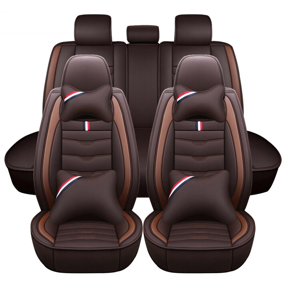 Brown of Universal Car Leather Seat Covers, 5 Seats