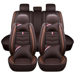 Brown of Universal Car Leather Seat Covers, 5 Seats